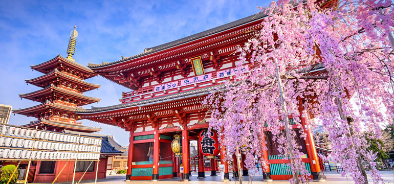 Храм Сэнсо-дзи (金龍山浅草寺) – «храм молодой, бледной травы» в Токио
